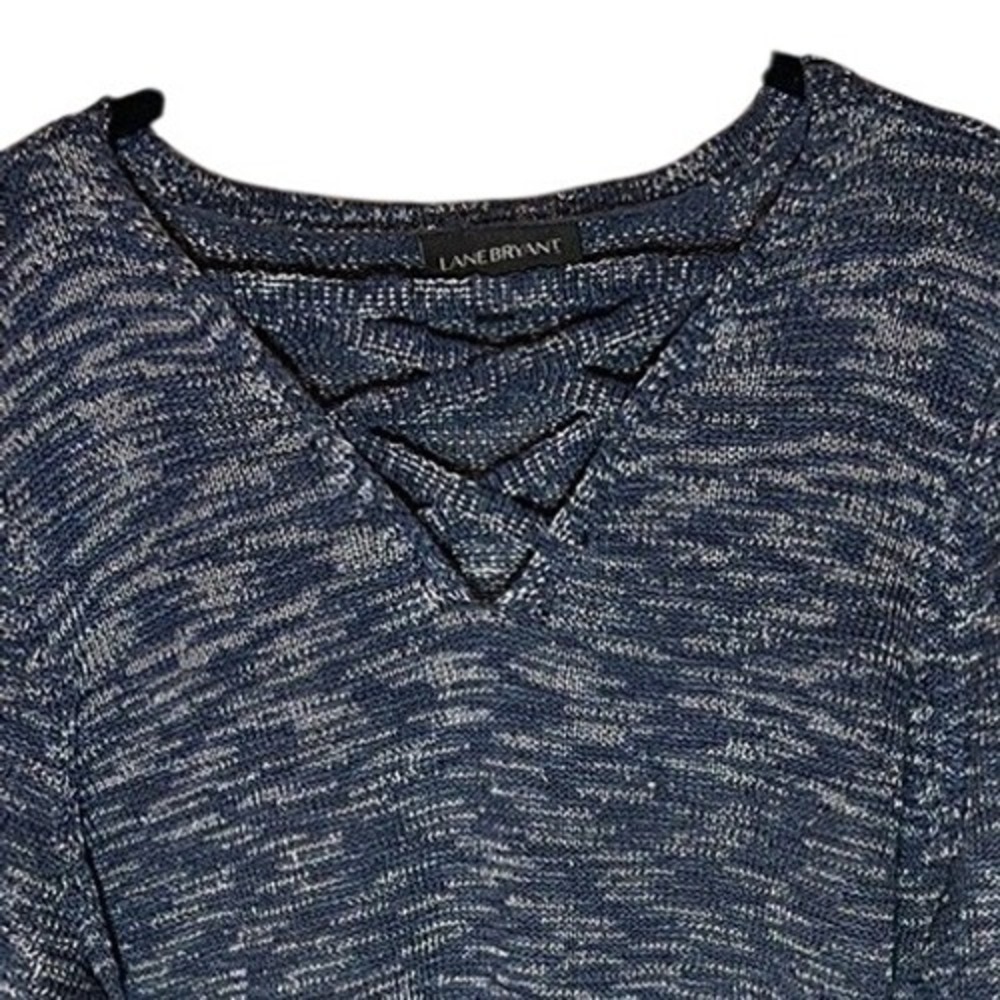 Lane Bryant Woman's‎ Long Sleeve Sweater Shirt Blue Size 18/20